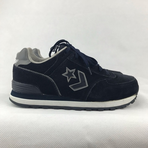 Converse  Men's Retro Joggers Navy Leather Suede Steel Toe Work Shoes Size 6.5D - Picture 10 of 12